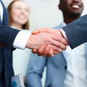 two people shaking hands